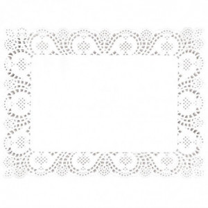 Rectangular Paper Doily 300 x 400 mm - Pack of 250 - Fiesta - Fourniresto