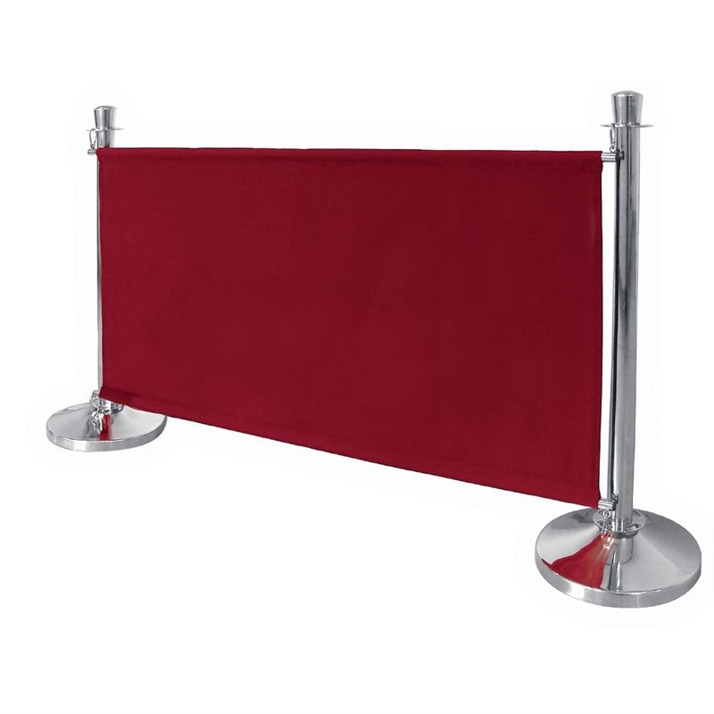 Red Canvas Barrier with Bars and Fixings - Bolero - Fourniresto