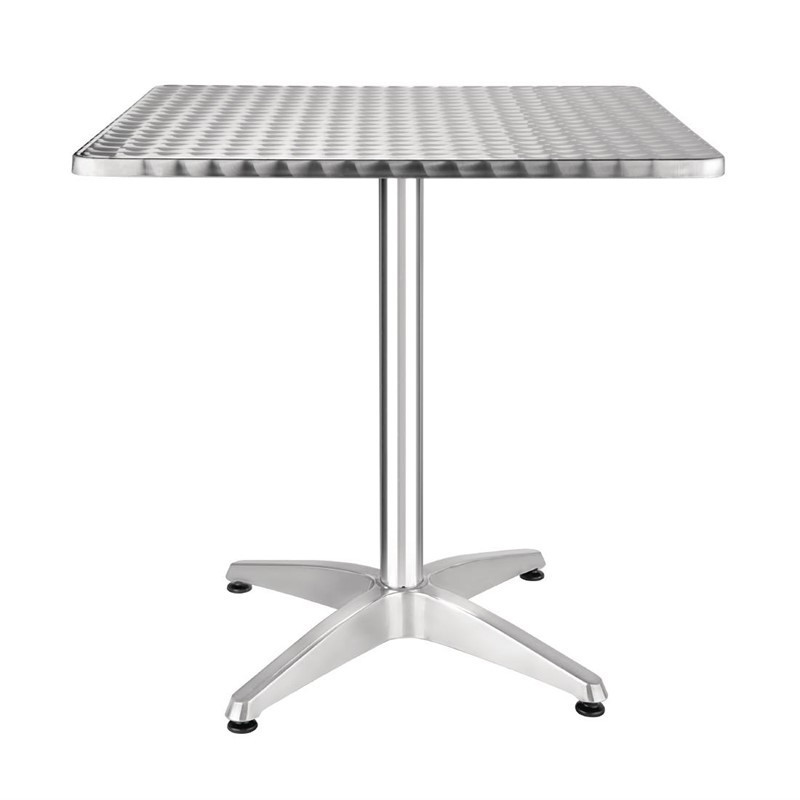 Table Bistrot Carrée en Inox - 700 x 700 mm - Bolero - Fourniresto