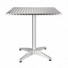 Table Bistrot Carrée en Inox - 700 x 700 mm - Bolero - Fourniresto