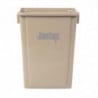 Beige Polypropylene Recycling Bin 56 L - Jantex - Fourniresto