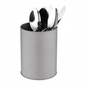 Galvanized Grey Cutlery Holder Ø 110 mm - Olympia - Fourniresto