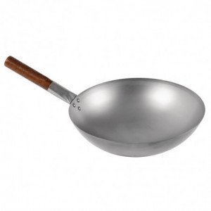 Wok s polkruhovým dnom z ocele Londonwok Ø 38 cm - FourniResto - Fourniresto