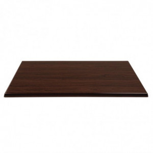 Rectangular pre-drilled dark brown Table Top - Bolero - Fourniresto