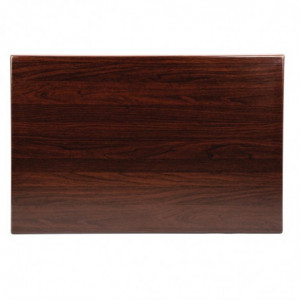 Rectangular pre-drilled dark brown Table Top - Bolero - Fourniresto