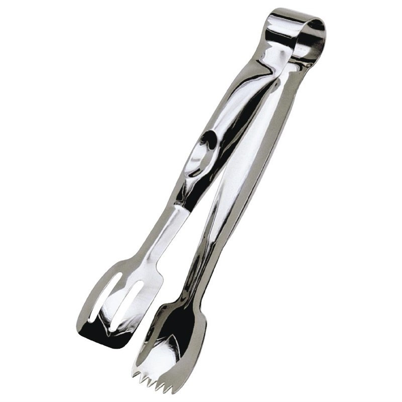 235 mm Steel Serving Tongs - Vogue - Fourniresto