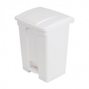 White 65L Pedal Kitchen Bin - Jantex - Fourniresto