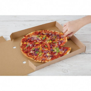 Kartónové pizzové krabice Kraft 35 cm - Balenie 50 kusov - Fiesta Green - Fourniresto