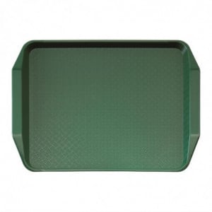 Plateau Rectangulaire Vert avec Poignées en Polypropylène Fast Food 430mm - Cambro - Fourniresto