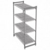 Unit of 4 louvered shelves 540 x 1070 x 1830mm - Cambro - Fourniresto