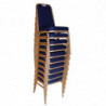 Chaises De Banquet À Dossier Carré Bleues - Lot De 4 - Bolero - Fourniresto