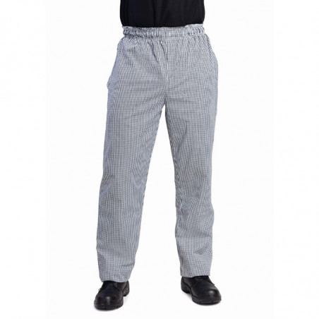 Pantalon De Cuisine Mixte Vegas Petits Carreaux Noirs Et Blancs Taille L - Whites Chefs Clothing - Fourniresto