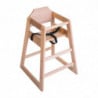 Chaise Haute En Bois Finition Naturelle - Bolero - Fourniresto