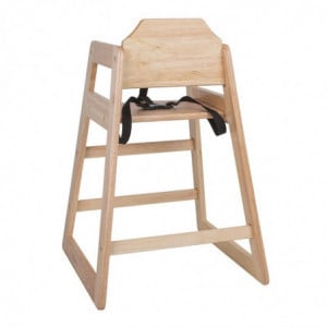 Chaise Haute En Bois Finition Naturelle - Bolero - Fourniresto