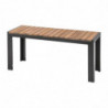 Steel and Acacia Benches 100 cm - Set of 2 - Bolero - Fourniresto