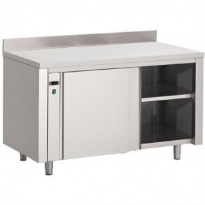 Nerezová vyhrievaná skriňa s chrbtovou doskou - L 2000 x P 700mm - Gastro M
