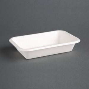 Compostable Bagasse Trays - L 215 mm - Pack of 50 - Fiesta Green