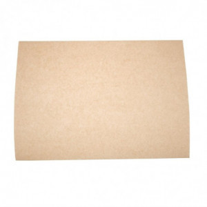 Unbleached Compostable Greaseproof Paper - W 380 x L 275mm - Pack of 500 - Vegware