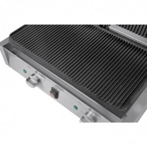 Double Contact Bistro Grooved/Grilled Contact Grill - Buffalo