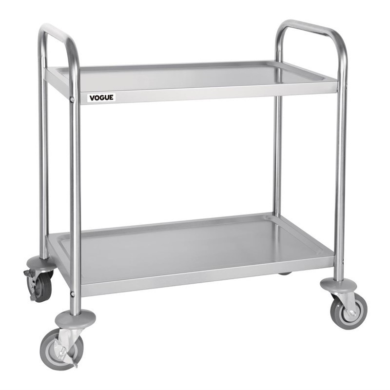 Petit Chariot De Débarrassage En Inox - 2 Niveaux - L 710 x P 405mm - Vogue