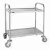 Petit Chariot De Débarrassage En Inox - 2 Niveaux - L 710 x P 405mm - Vogue