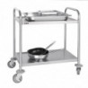 Petit Chariot De Débarrassage En Inox - 2 Niveaux - L 710 x P 405mm - Vogue