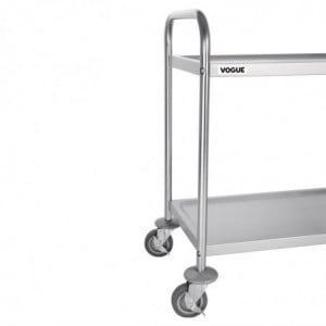 Petit Chariot De Débarrassage En Inox - 2 Niveaux - L 710 x P 405mm - Vogue