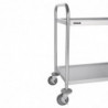Petit Chariot De Débarrassage En Inox - 2 Niveaux - L 710 x P 405mm - Vogue