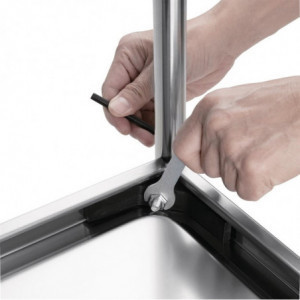 Petit Chariot De Débarrassage En Inox - 2 Niveaux - L 710 x P 405mm - Vogue
