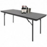 Folding Rectangular Gray ABS Table - 1830mm - Bolero - Fourniresto