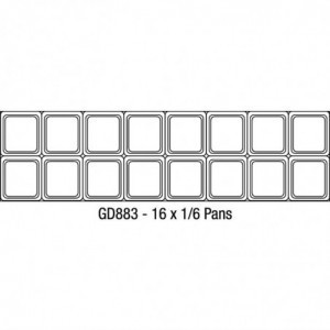 Prípravný pult s 2 dverami - 527 L 16 x GN 1/6 - Polar - Fourniresto