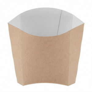 Medium compostable kraft French fry sleeves - Pack of 1000 - Colpac - Fourniresto