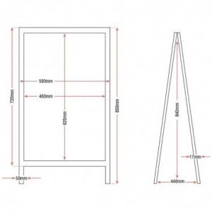 Sidewalk Sign Wooden Frame 1200 X 700Mm - Olympia - Fourniresto