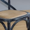 Chaises En Bois Patiné Avec Dossier Croisé - Noires - Bolero - Fourniresto