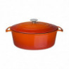 Large Oval Orange Dutch Oven - 6L - Vogue