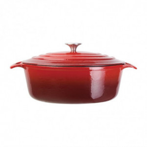 Large Red Oval Casserole Dish - 6L - Vogue