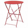 Table De Terrasse En Acier - Rouge - Bolero - Fourniresto