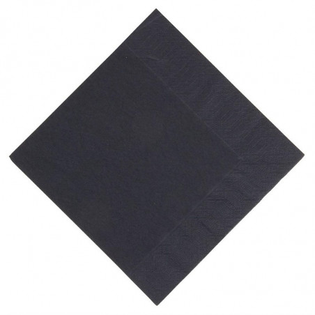 Compostable black 3-ply snack napkins - 30x30 - Pack of 1000 - FourniResto - Fourniresto