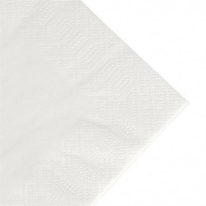 Serviettes Déjeuner Ouate Blanches Compostables - 3 Plis - 400 x 400 - Lot de 1000 - FourniResto