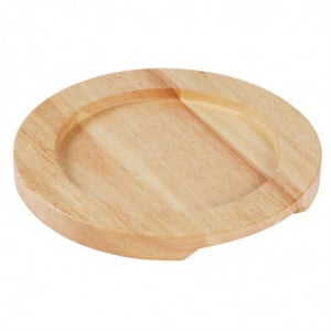 Light wood support for round cast iron dish with handles - Ø210mm - Olympia - Fourniresto