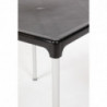 Table carrée avec pieds aluminium noire 750mm - Bolero - Fourniresto