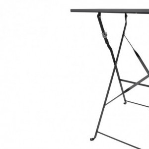 Square Black Steel Terrace Table - 600 mm - Bolero - Fourniresto