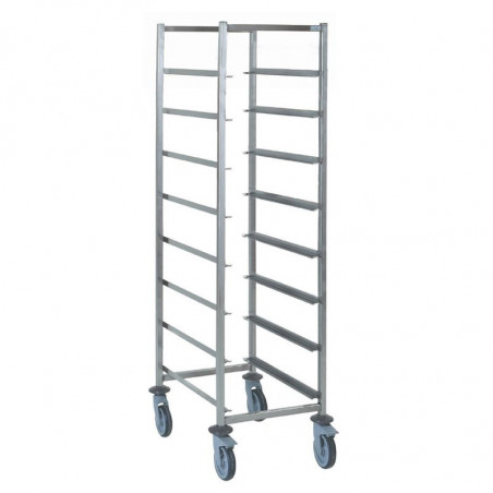 Trolley for Stainless Steel Dish Racks - 8 Levels - Tournus