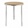 Round table in ash and aluminum 600mm - Bolero - Fourniresto