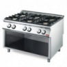 Gas Stove 6 Open Flames 700 On Open Cupboard - Gastro M