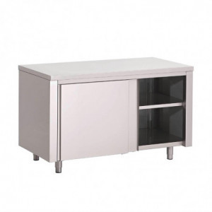 Meuble en Inox Avec Portes Coulissantes- L 1500 x P 700mm - Gastro M