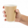 Cups Hot Drinks Insulated Corrugated Light Brown - 340ml - Pack of 500 - Fiesta