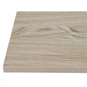 Square Light Wood Effect Table Top - 700 mm - Bolero