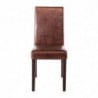 High back brown faux leather chair with a distressed finish - Set of 2 - Bolero - Fourniresto