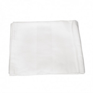 Nappe blanche bande de satin 2290 x 2290mm - Mitre Luxury - Fourniresto